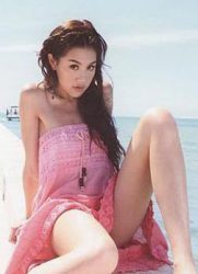 香港美女周秀娜性感沙滩写真